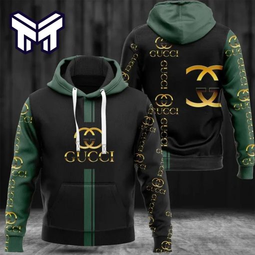 Gucci Green 3DHoodie Gucci Logo Hoodie Gucci Green Zip Hoodie For Men Women