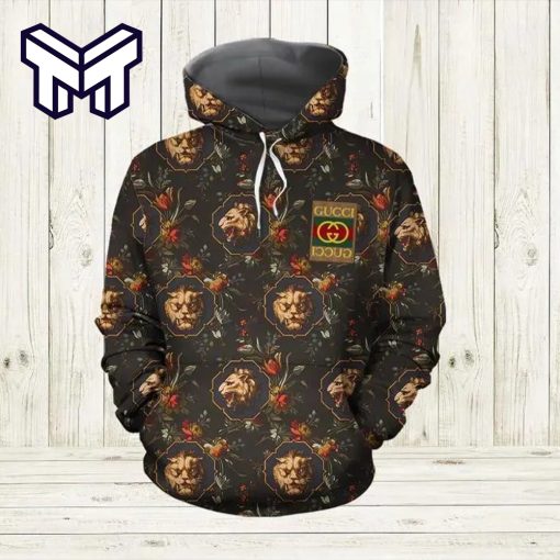 Gucci Lion 3D Hoodie Gucci Logo Hoodie Gucci Lion Zip Hoodie For Men Women