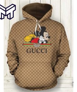 Gucci Mickey Mouse 3D Hoodie Luxury Brand Clothing Clothes Outfit Disney Gifts For Men Women