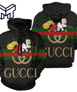 Gucci Mickey Mouse 3D Hoodie Luxury Brand Gucci Mickey Mouse Hoodie Clothing Clothes Outfit Disney Gifts