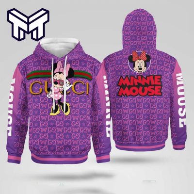 Gucci Minnie Mouse 3D Hoodie Luxury Brand Clothing Clothes Outfit Disney Gifts For Men Women