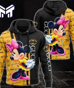 Gucci Minnie Mouse 3D Hoodie Luxury Brand Gucci Minnie Mouse Hoodie Clothing Clothes Outfit Disney Gifts