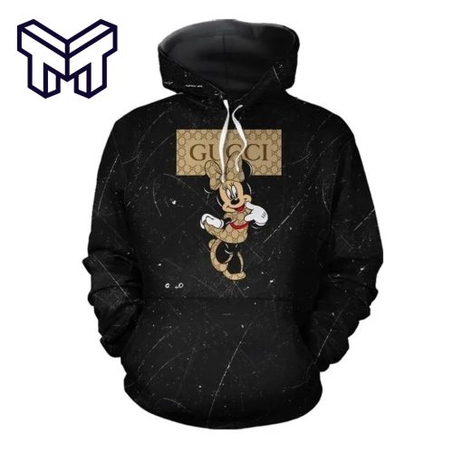 Gucci Minnie Mouse 3D Hoodie Luxury Brand Gucci Minnie Mouse Hoodie Clothing Clothes Outfit Disney Gifts