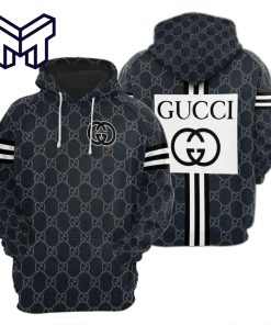 Gucci Navy 3D Hoodie Gucci Logo Hoodie Gucci Navy Zip Hoodie For Men Women