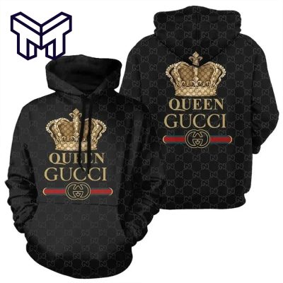 Gucci Queen 3D Hoodie Gucci Logo Hoodie Gucci Queen Zip Hoodie For Men Women