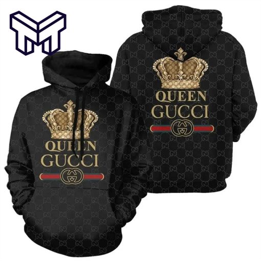 Gucci Queen 3D Hoodie Gucci Logo Hoodie Gucci Queen Zip Hoodie For Men Women