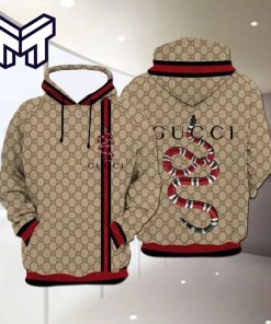 Gucci Snake Brown 3D Hoodie Luxury Brand Gucci Snake Brown Zip Hoodie Clothing Clothes Outfit