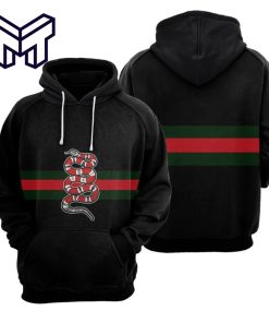 Gucci Snake Unisex Hoodie Luxury Brand Gucci Snake 3D Hoodie For Men Women