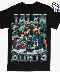 Jalen Hurts Philadelphia Eagles NFL Football Black T-Shirt Gift Men Women HOT