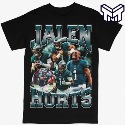 Jalen Hurts Philadelphia Eagles NFL Football Black T-Shirt Gift Men Women HOT