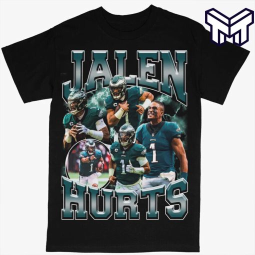 Jalen Hurts Philadelphia Eagles NFL Football Black T-Shirt Gift Men Women HOT