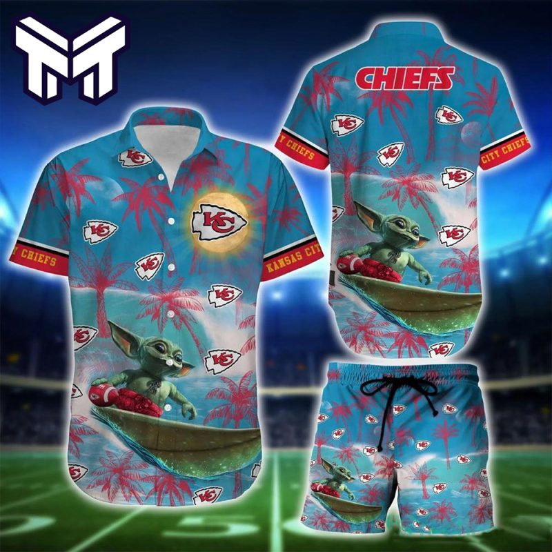 Kansas City Chiefs Hawaiian Shirt NFL Tropical Pattern Hawaiian Shirt And Short