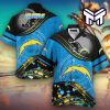 Los Angeles Chargers Hawaiian Shirt NFL And Flowers Short Sleeves Hawaiian Shirt