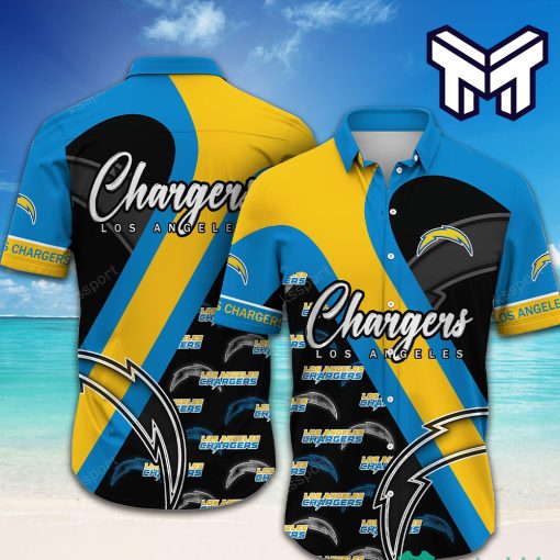 Los Angeles Chargers Hawaiian Shirt NFL Symbol Pattern Short Sleeve Hawaiian Shirt