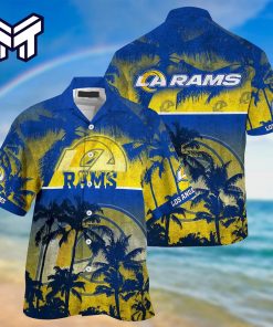 Los Angeles Rams Hawaiian NFL Los Angeles Rams Palm Hawaiian Shirt