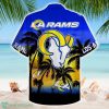 Los Angeles Rams Hawaiian Shirt NFL Palm Sunset Hawaiian Shirt
