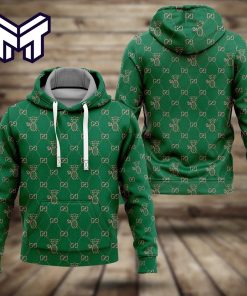 Luxury Brand Gucci Green 3D Hoodie Clothing Gucci Green Zip Hoodie Clothes Outfit For Men Women