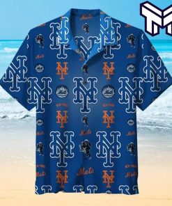 MLB Hawaiian Shirt New York Mets Hawaiian Graphic Print Short Sleeve Hawaiian Shirt V1