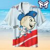 MLB New York Mets Hawaiian Graphic Print Short Sleeve Hawaiian Shirt V1