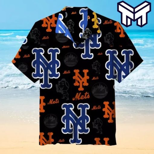 MLB New York Mets Hawaiian MLB Hawaiian Shirt Graphic Print Short Sleeve Hawaiian Shirt