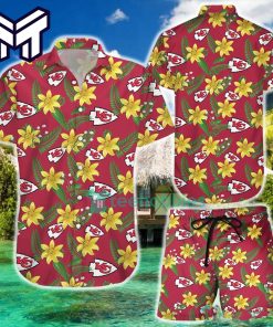 NFL Kansas City Chiefs Hawaiian Tropical Flower Hawaiian Shirt And Short