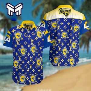 Los Angeles Rams Nfl Mens Floral Short Sleeve Hawaiian Shirt