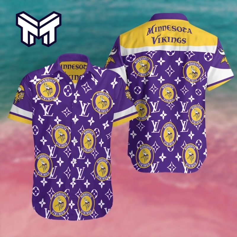 NFL Minnesota Vikings Hawaiian Symbol Louis Vuitton Hawaiian Shirt And Short