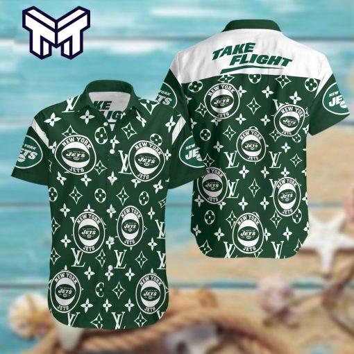 NFL New York Jets Hawaiian Symbol Louis Vuitton Hawaiian Shirt