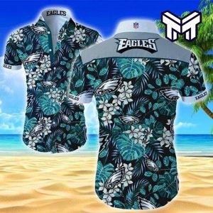 BEST Philadelphia Eagles NFL Graphic US Flag Flower Hawaiian Shirt