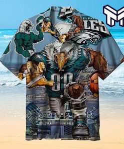 NFL Philadelphia Eagles Hawaiian Graphic Print Short Sleeve Hawaiian Shirt