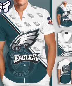 NFL Philadelphia Eagles Hawaiian PE Short Sleeve Dress Hawaiian Shirt And Short