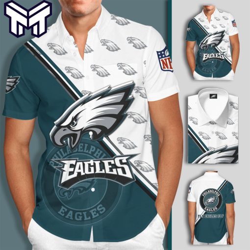 NFL Philadelphia Eagles Hawaiian PE Short Sleeve Dress Hawaiian Shirt And Short