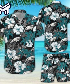 NFL Philadelphia Eagles Hawaiian Set Hawaiian Button-Down Shirts Beach Shorts