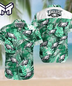 NFL Philadelphia Eagles Hawaiian Summer Short Sleeve Hawaiian Beach Shirt