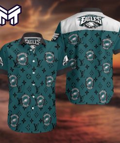 NFL Philadelphia Eagles Hawaiian Summer Short Sleeve Hawaiian Beach Shirt V1