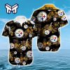 NFL Pittsburgh Steelers Hawaiian Logo And Tropical Graphic Steelers Hawaiian Shirt And Short