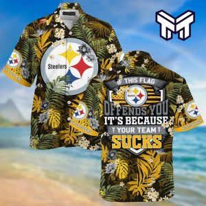 Pittsburgh Steelers NFL Flower Tropical Pattern Hawaiian Shirt And