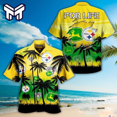 Pittsburgh Steelers Custom Name NFL Hawaiian Shirt And Shorts Gift For Men  And Women Fans - Banantees