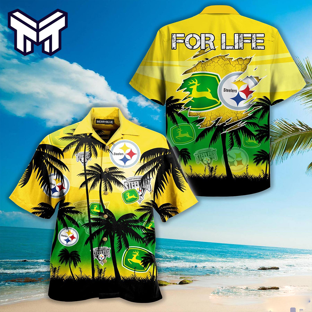 20% OFF Pittsburgh Steelers Hawaiian Shirt Tropical Flower Short