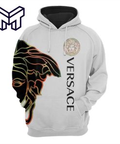 White Gianni Versace 3D Hoodie for Men and Women, Luxury Brand Clothing, Clothes, and Outfit Gianni Versace