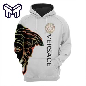 White Gianni Versace 3D Hoodie for Men and Women, Luxury Brand Clothing, Clothes, and Outfit Gianni Versace