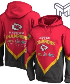 3X Super Bowl Champions Best Team Kansas City Chiefs Super Bowl Champion 2023 Unisex 3D Hoodie 3D T-Shirt Zip 3D Hoodie
