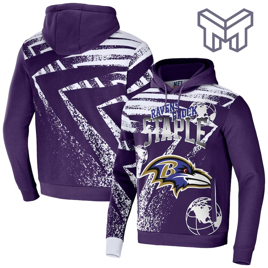 Baltimore Ravens Men Pullover 3D Hoodie Zip Hoodie - T-shirts Low