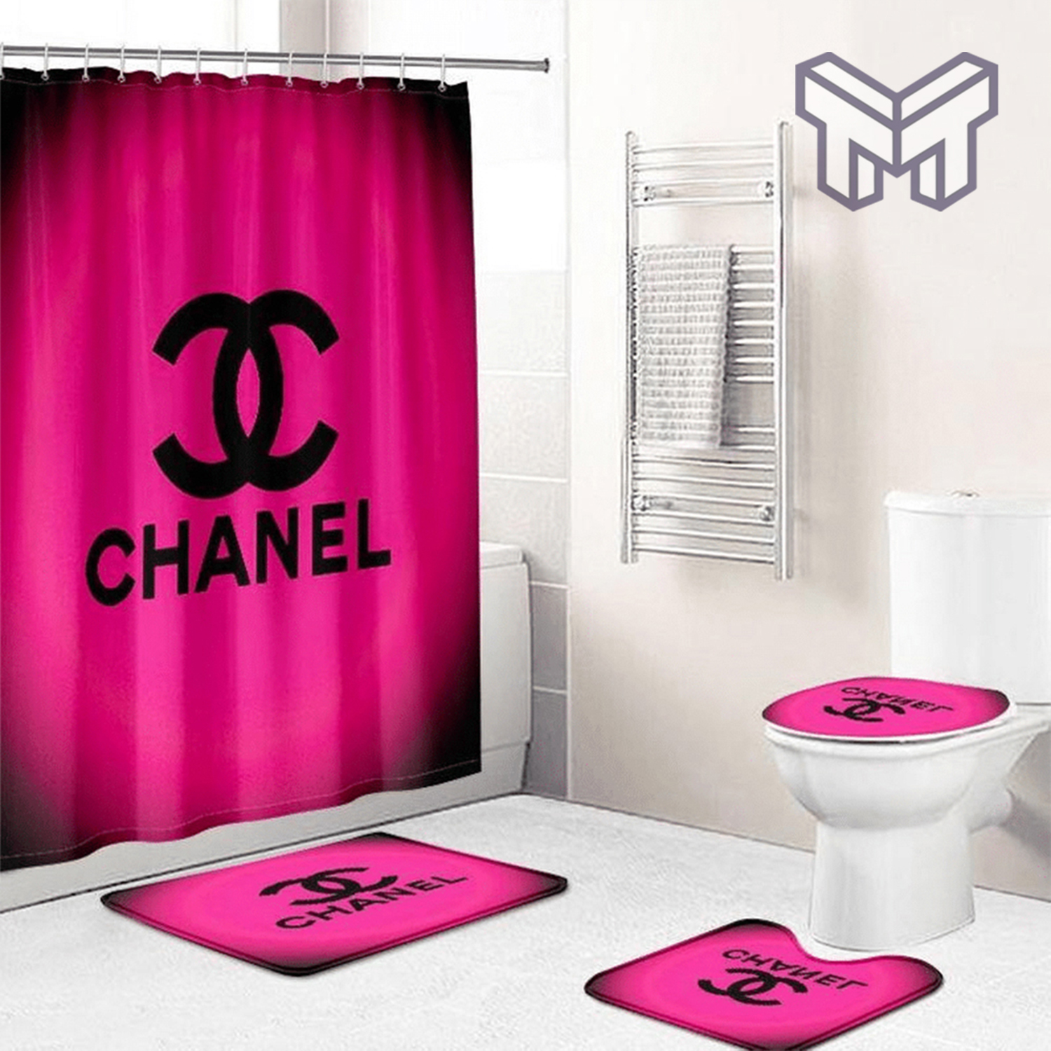 chanel shower curtains for bathroom set