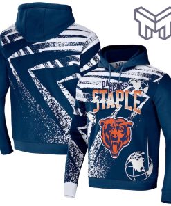Chicago Bears NFL All Over Print Pullover Unisex 3D Hoodie 3D T-Shirt Zip 3D Hoodie - Navy