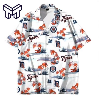 Detroit Unisex Hawaiian Shirt, Detroit Shirt, Short-Sleeve Detroit Hawaiian Shirt, Gift for Him, Detroit Hawaii Shirt