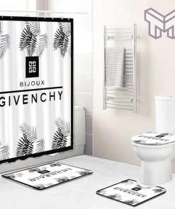 Givenchy Fashion Logo Limited Luxury Brand Bathroom Set Home Decor Shower Curtain And Rug Toilet Seat Lid Covers Bathroom Set