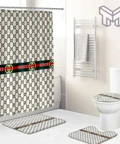 Gucci Bathroom Set Luxury Shower Curtain Bath Rug Mat Home Decor Shower Curtain And Rug Toilet Seat Lid Covers Bathroom Set