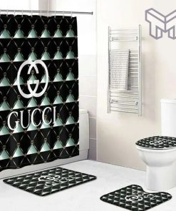 Gucci Bathroom Set Luxury Shower Curtain Bath Rug Mat Home Decor Vu8 Shower Curtain And Rug Toilet Seat Lid Covers Bathroom Set