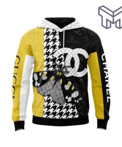 Gucci Chanel Butterfly Yellow Black Unisex 3D Hoodie 3D T-Shirt Zip 3D Hoodie Outfit For Men Women Luxury Brand Clothing